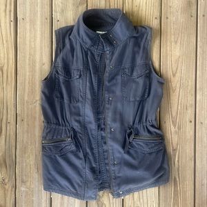 Caslon navy utility vest. Size Small